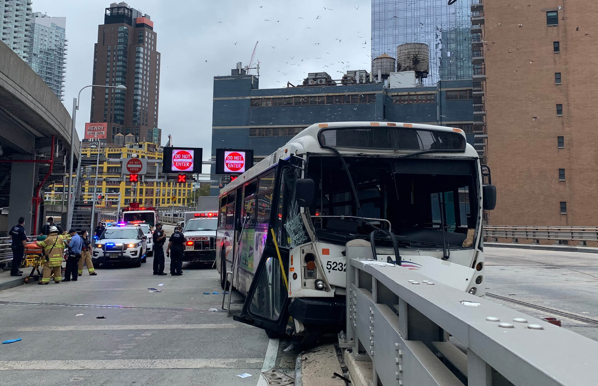 City Bus with Accident Damage