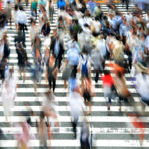 crossing the street
