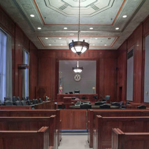 a courtroom for personal injury cases